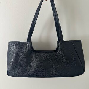Vintage Black Leather Shoulder Bag